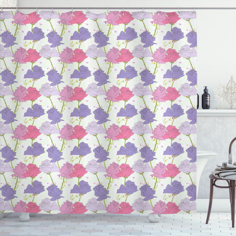 Spring Rose Garden Shower Curtain