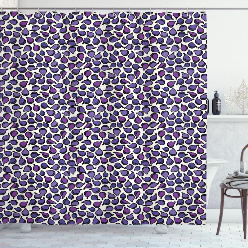 Abstract Figs Purple Tone Shower Curtain