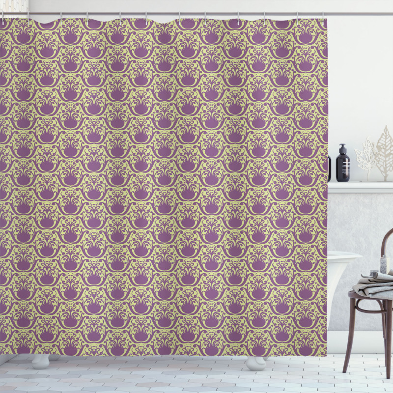 Abstract Damask Style Shower Curtain