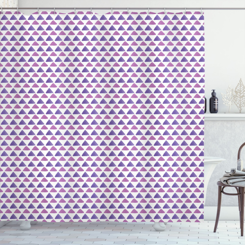 Small Triangles Grid Shower Curtain