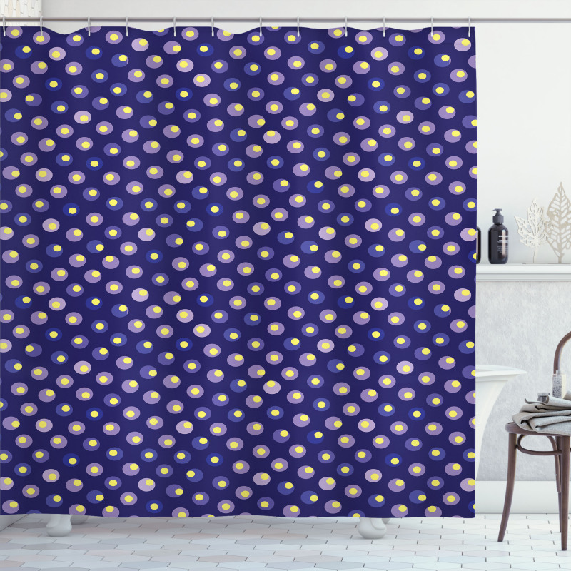 Contrast Moire Circles Shower Curtain