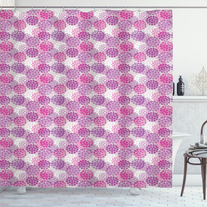 Overlapped Spring Petals Shower Curtain