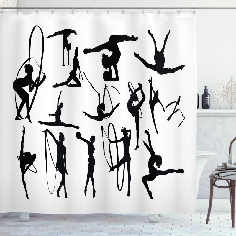 Aerobic Theme Design Shower Curtain