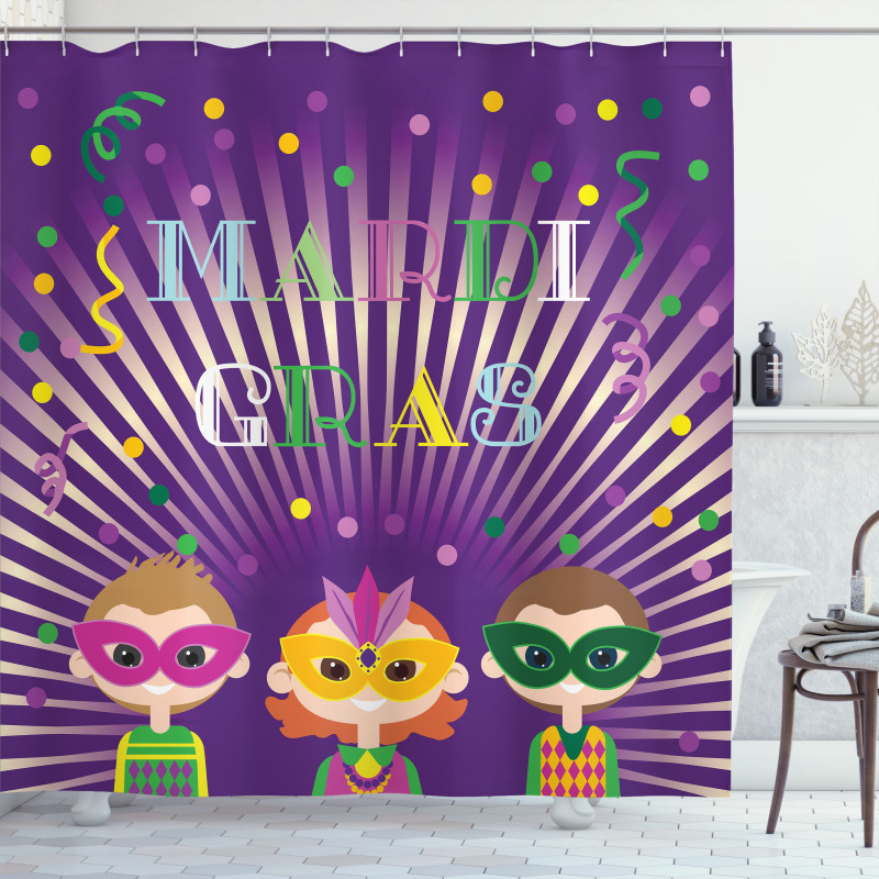 Fat Tuesday Party Shower Curtain