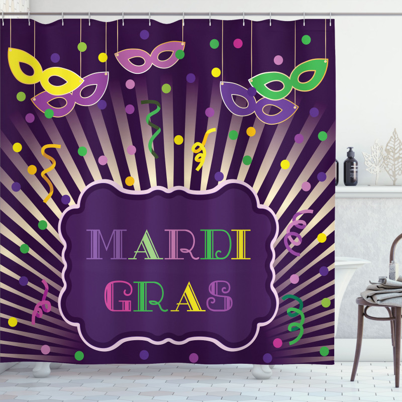 Mardi Gras Cartoon Shower Curtain