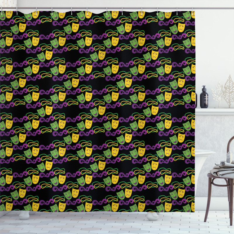 Masquerade Pattern Shower Curtain