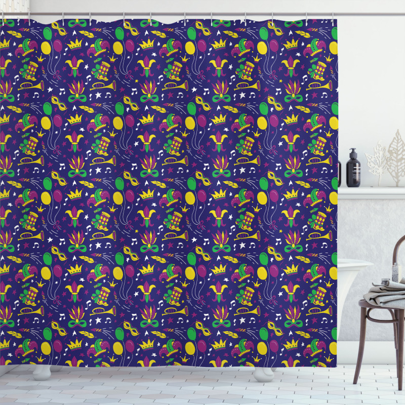 Fat Tuesday Jazz Shower Curtain