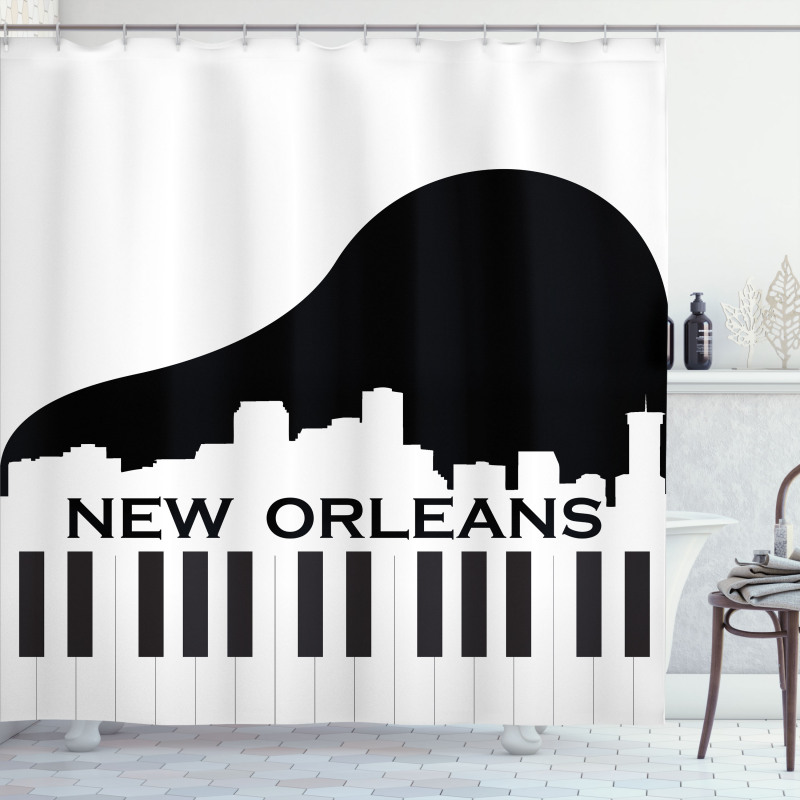 Piano Jazz Music Shower Curtain