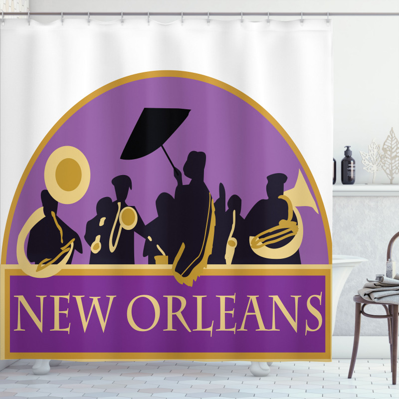 French Quarter Band Shower Curtain