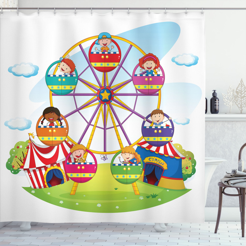 Children Fun Time Shower Curtain