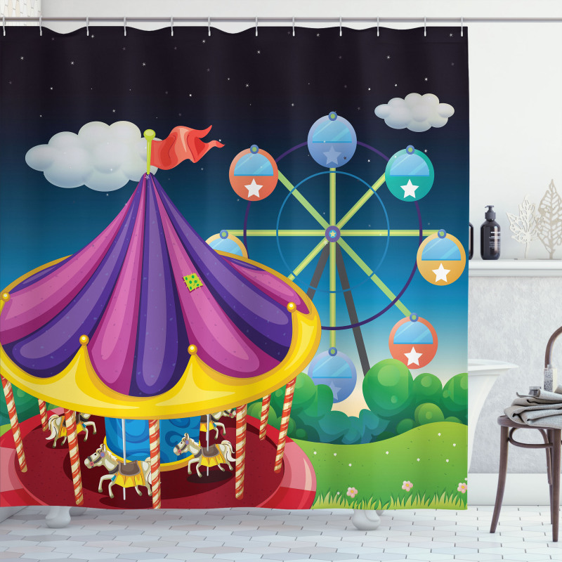 Kids Entertainment Shower Curtain