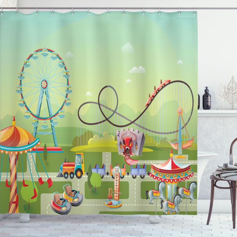 Circus Composition Shower Curtain