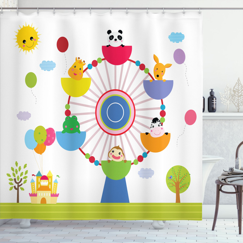 Nursery Animals Shower Curtain