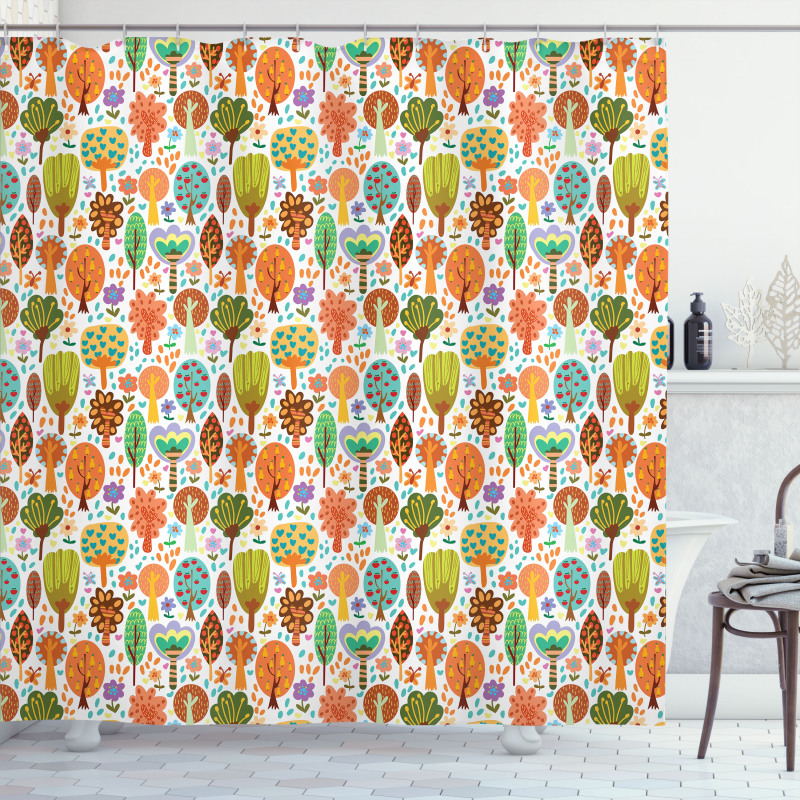 Spring Nature Habitat Shower Curtain