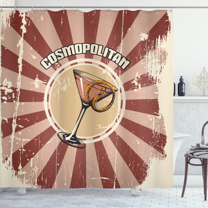 Cosmopolitan Retro Shower Curtain