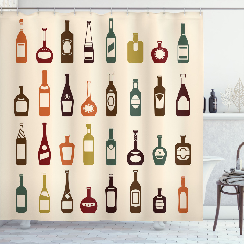 Alcoholic Strong Drinks Shower Curtain