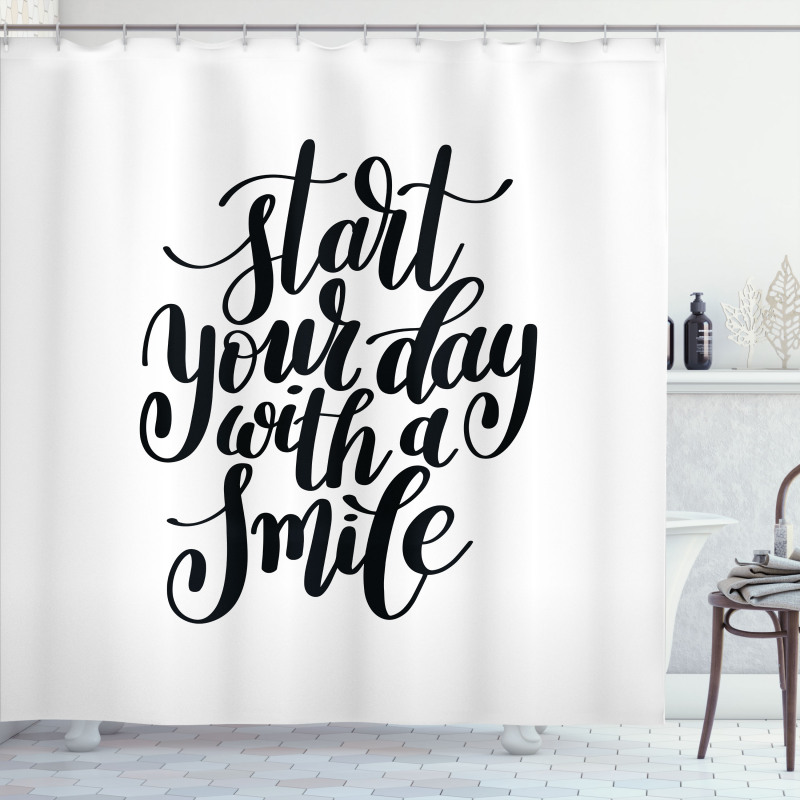 Positive Thoughts Sign Shower Curtain