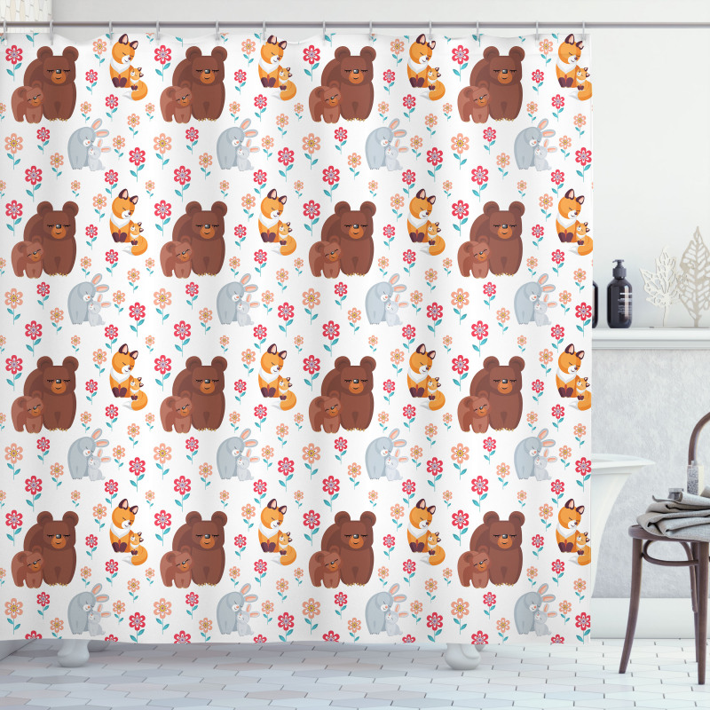 Mothers Day Baby and Mom Shower Curtain