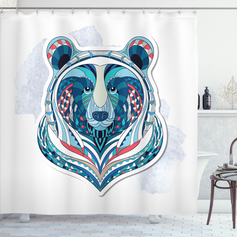 Ornamental Face Shower Curtain
