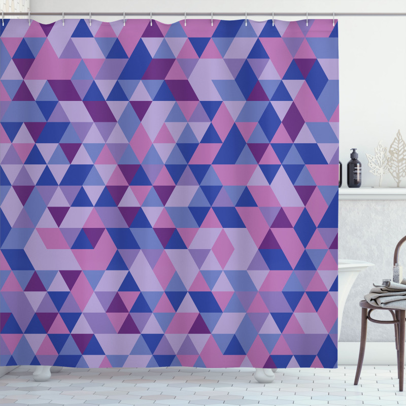 Triangles Low Poly Shower Curtain