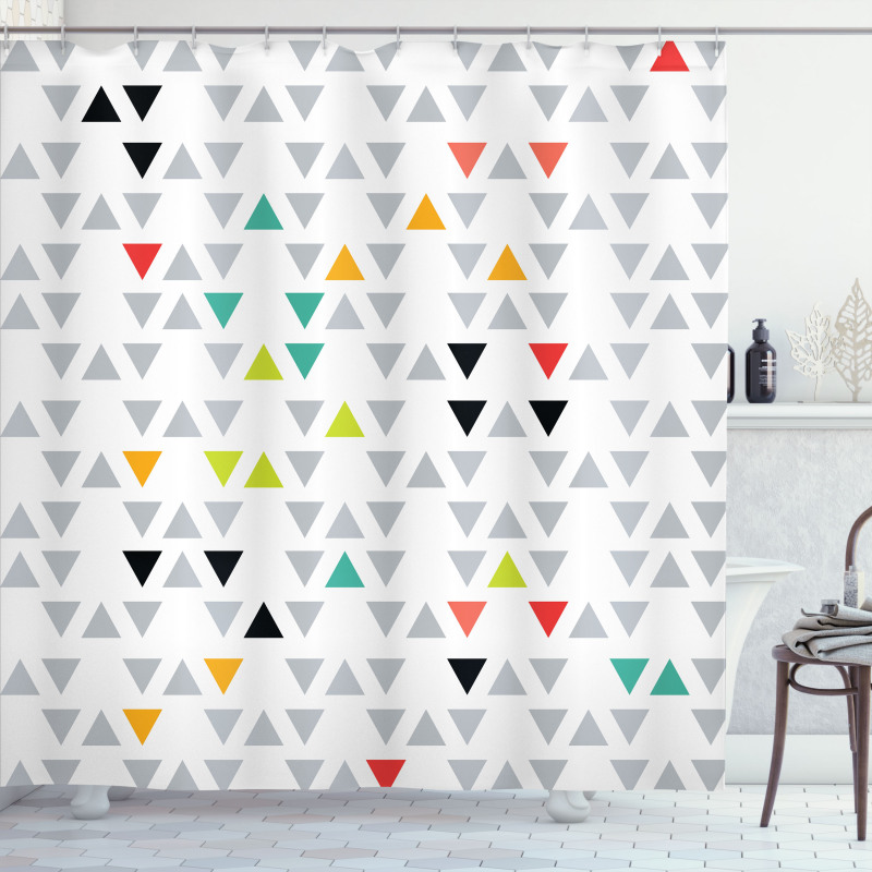 Hipster Triangles Shower Curtain