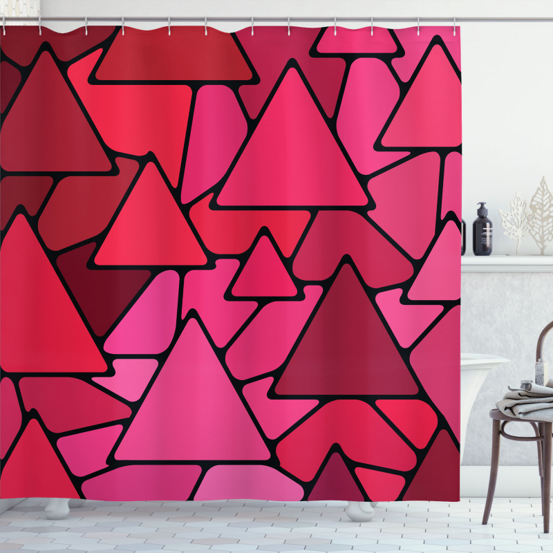 Stained Glass Geometry Shower Curtain