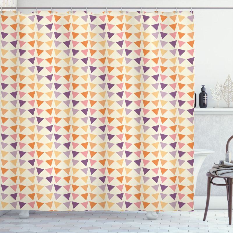 Upside down Triangles Shower Curtain