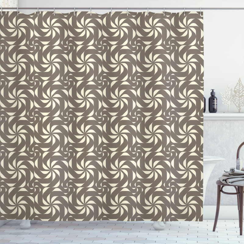 Pinwheel Inspired Pattern Shower Curtain