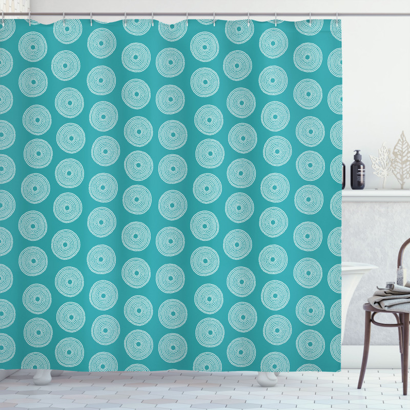 Dotted Circles Shower Curtain