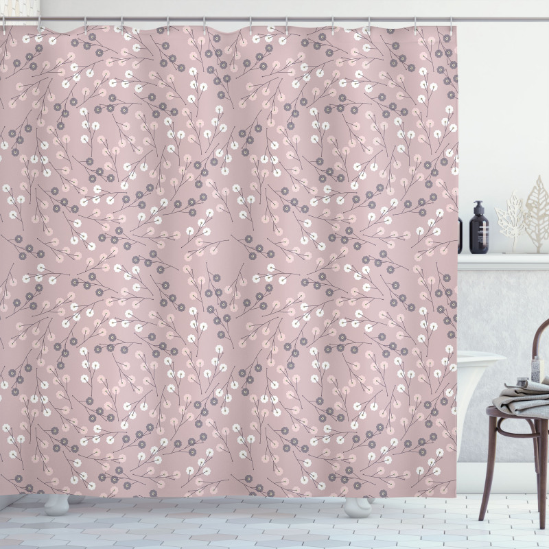 Swirling Branches Springtime Shower Curtain