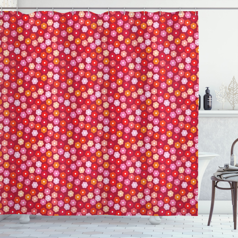 Flourishing Daisy Petals Shower Curtain