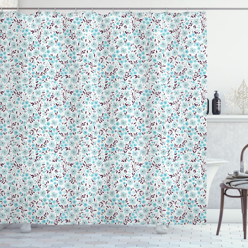Soft Ornamental Field Design Shower Curtain