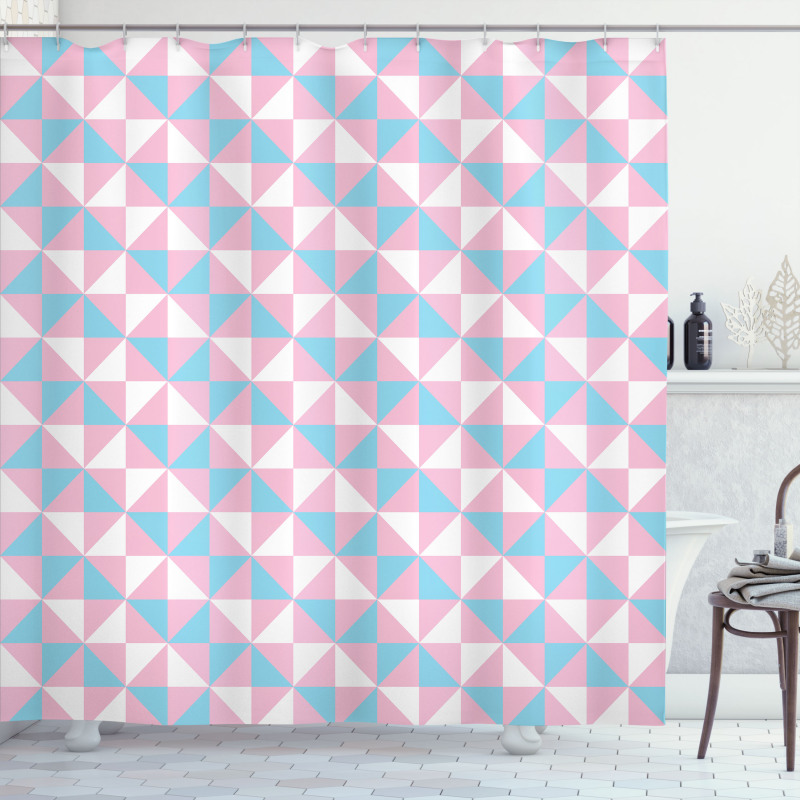 Diagonal Square Shapes Shower Curtain