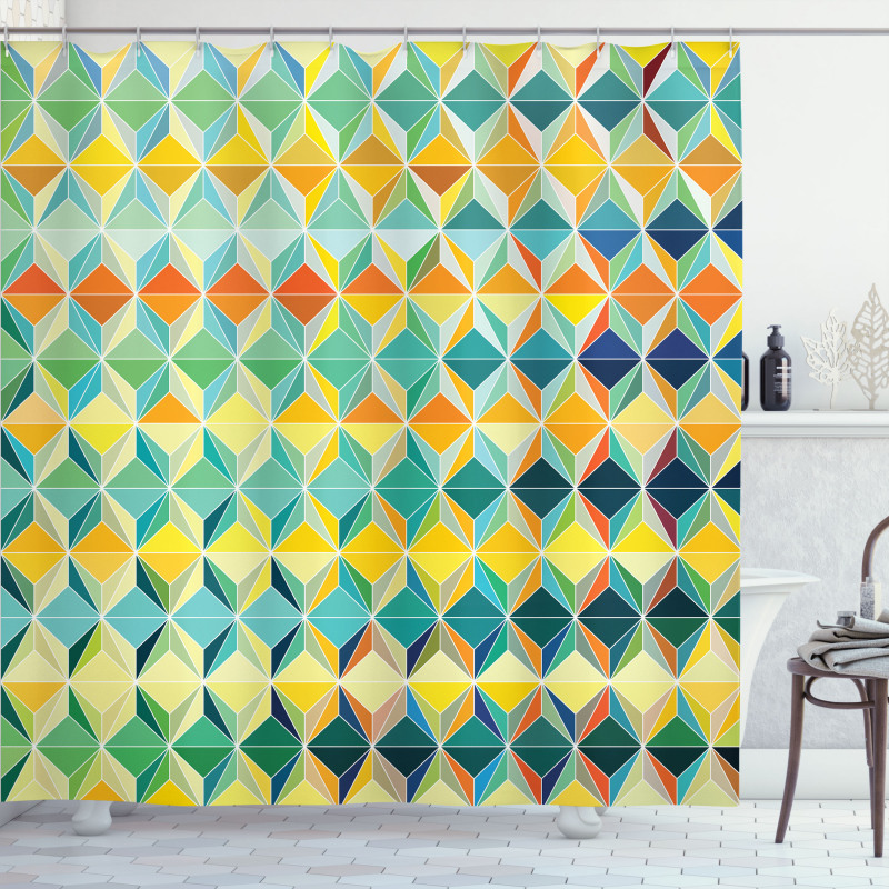 Futuristic Vibrant Design Shower Curtain