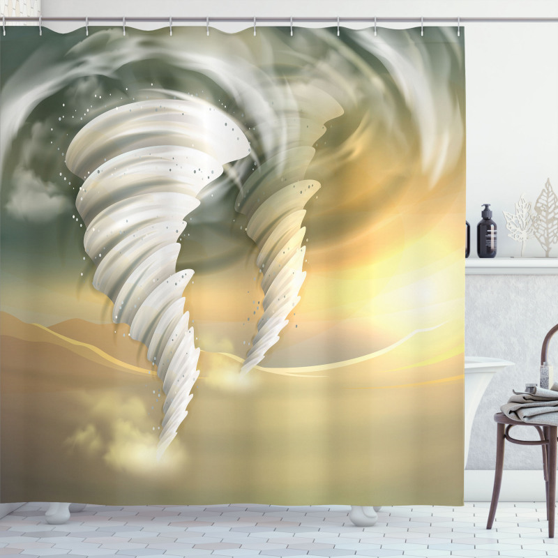 Abstract Hurricane Swirls Shower Curtain