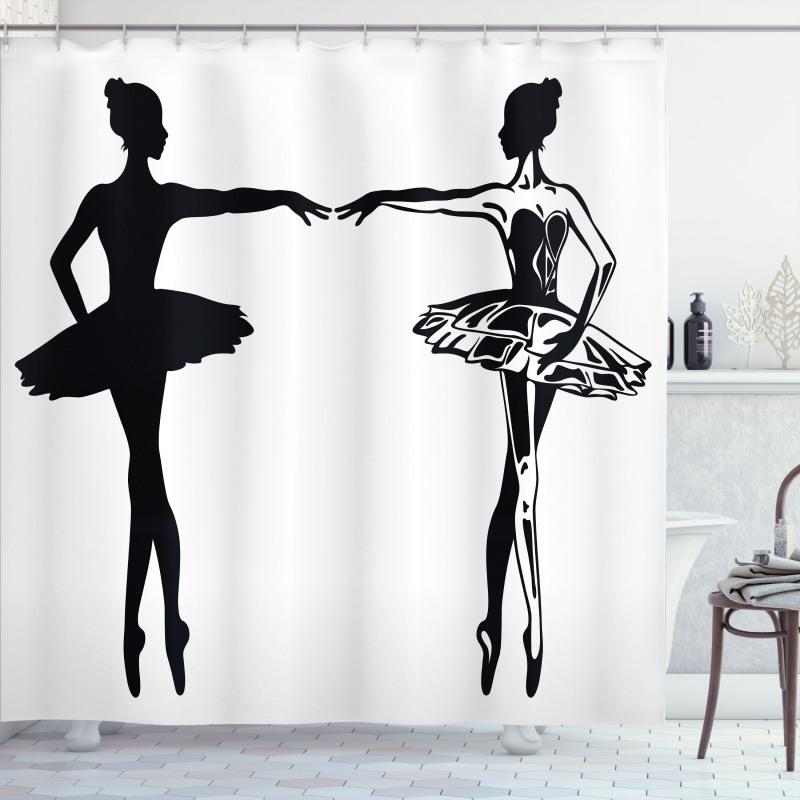 Dancers in Classic Dresses Shower Curtain