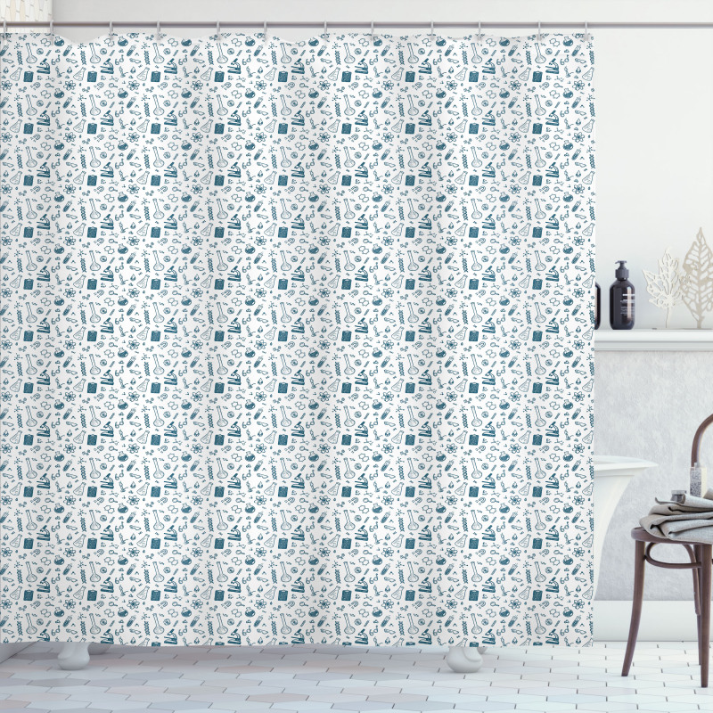 Chemical Illustration Shower Curtain