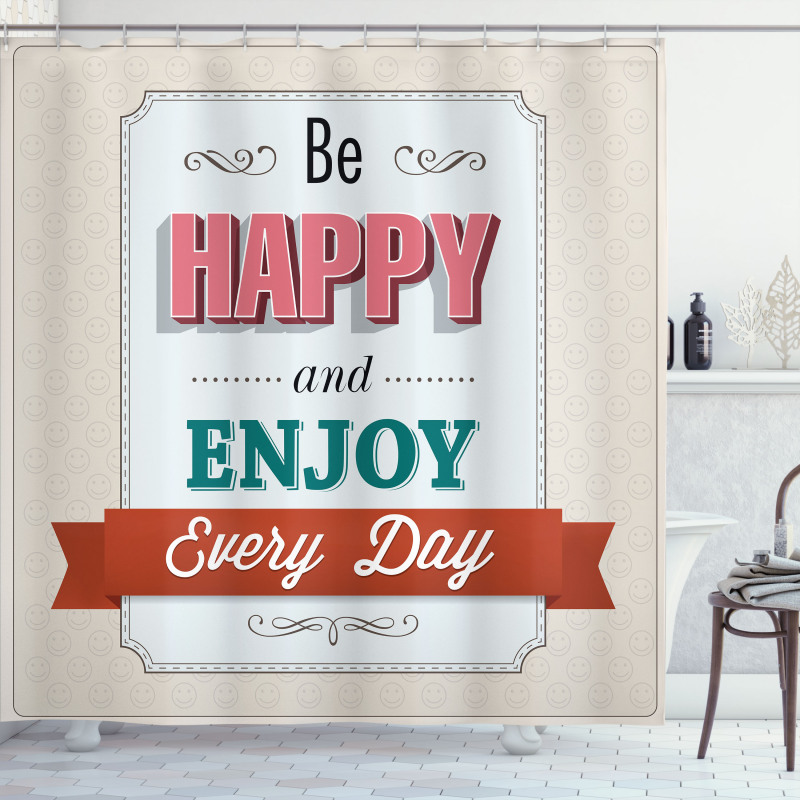 Enjoy Everyday Vintage Shower Curtain