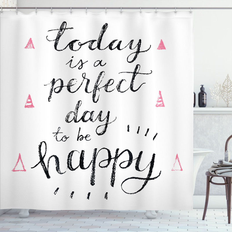 Grunge Inspirational Words Shower Curtain