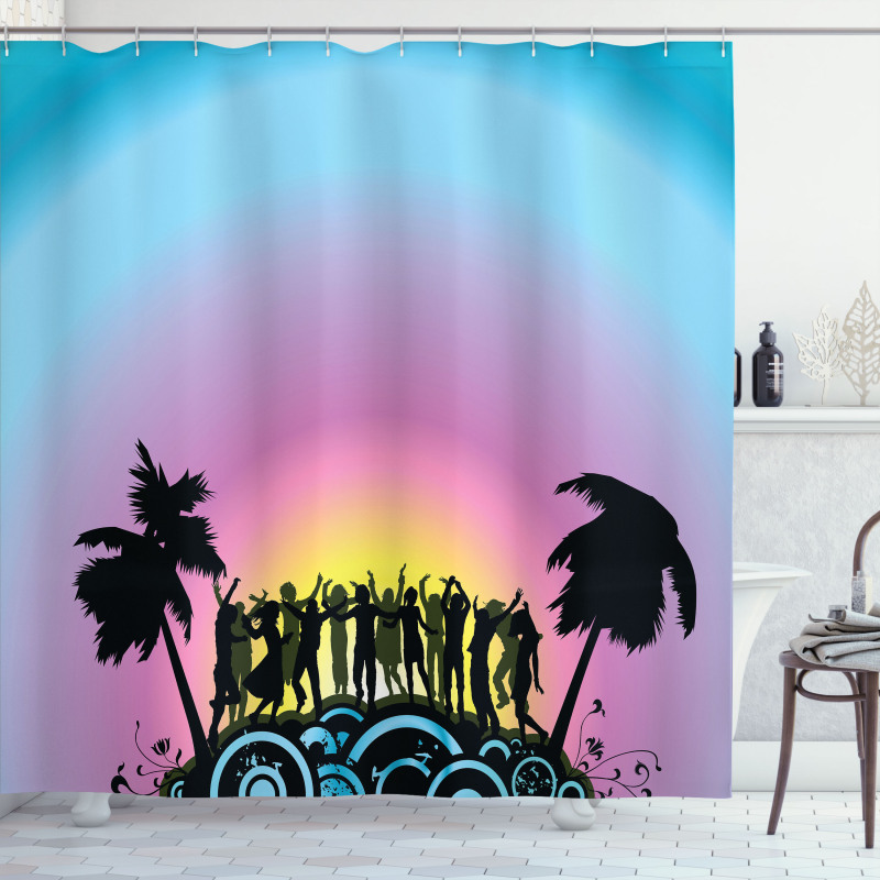 Joyful Dancing People Shower Curtain