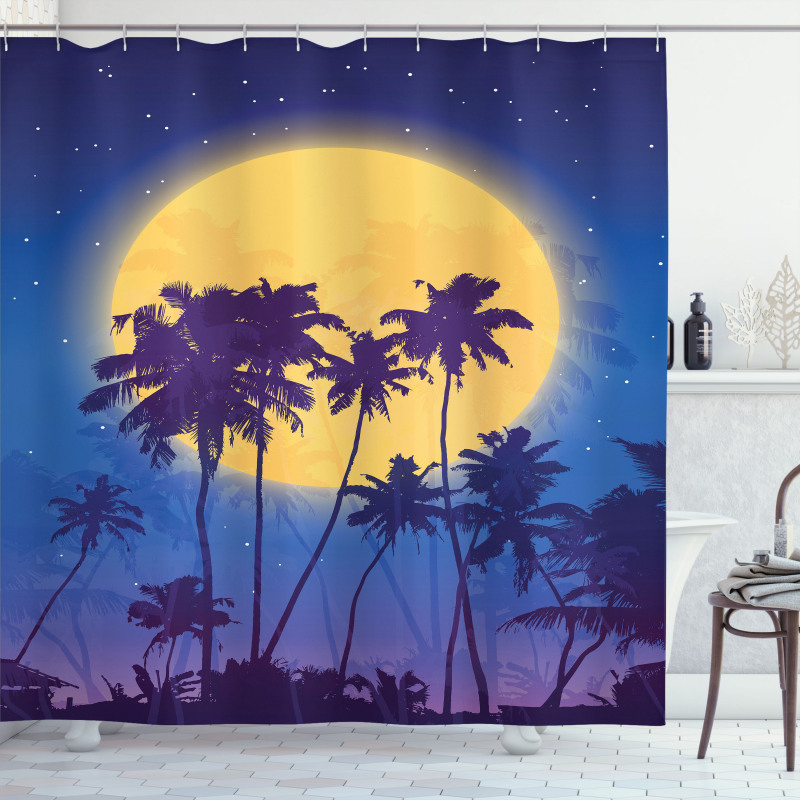 Coconut Palm Beach Shower Curtain