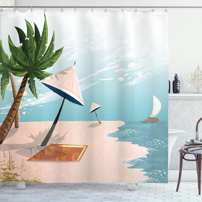 Beach Landscape Paradise Shower Curtain