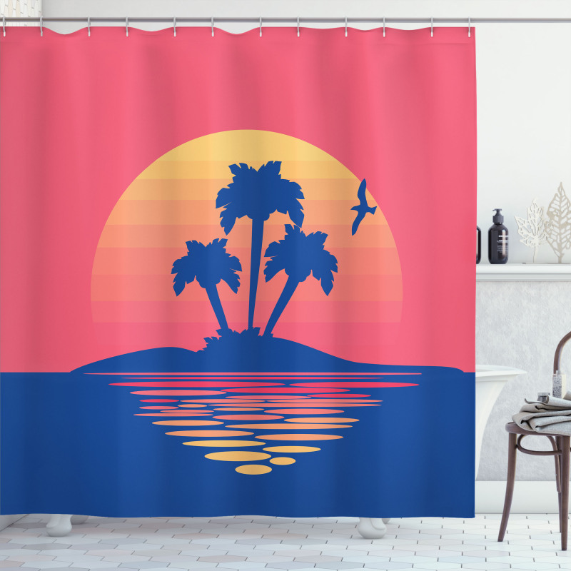 Tropical Land Horizon Shower Curtain