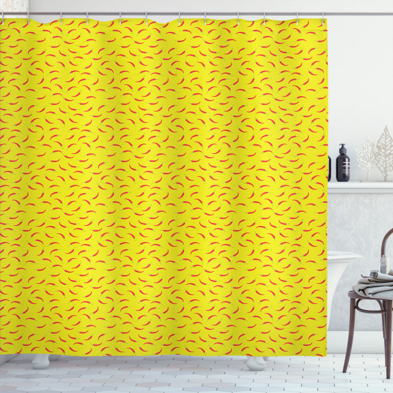 Paprika Healthy Pattern Shower Curtain