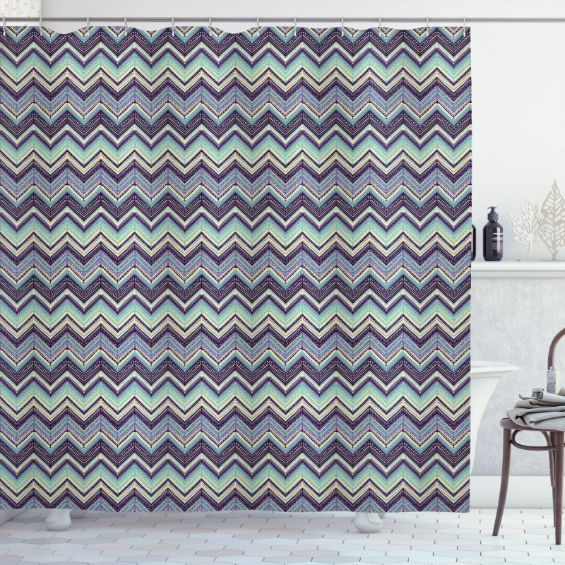 Chevron Tile Shower Curtain