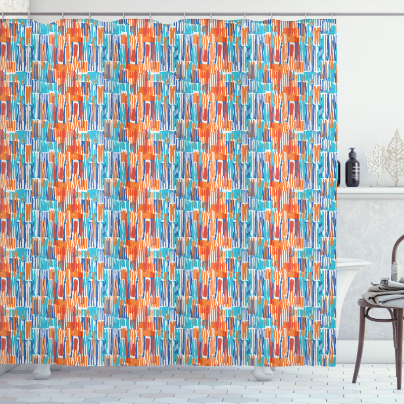 Brush Stroke Arrangement Shower Curtain