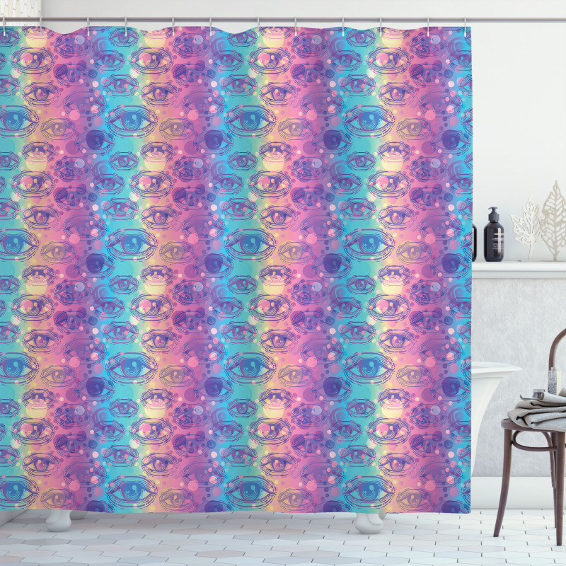Vertical Colorful Stripes Shower Curtain