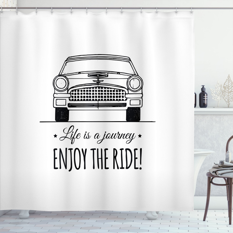 Vintage Automobile Shower Curtain