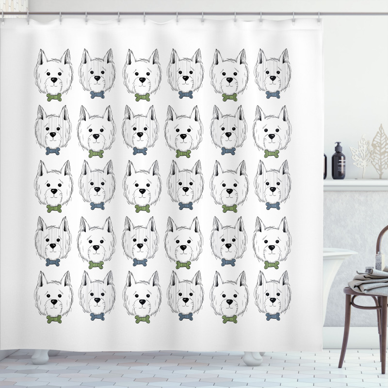 West Highland Puppies Shower Curtain