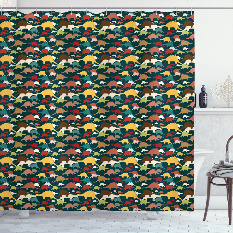 Colorful Tyrannosaurus Shower Curtain